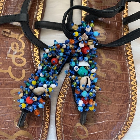 SAM Edelman Gabrielle Beaded Sandals Sz 6 Women’s - Picture 5 of 11